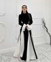K New Style Of Women's Clothing With Flared Sleeves And Color-blocking Design, Elegant Waist-cinching Dress._ecoleips.com