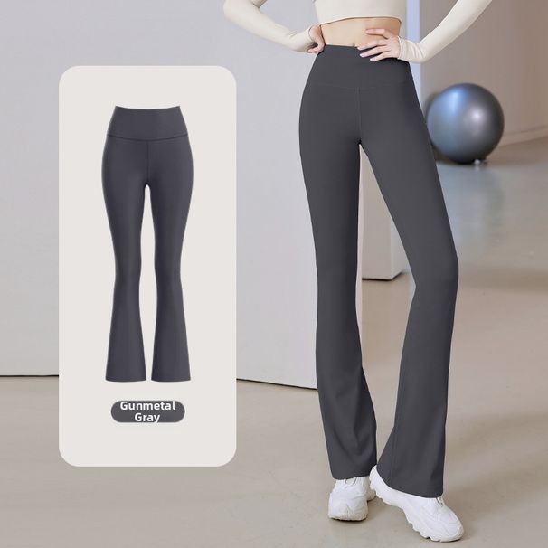 Lulu Sports High Waist Yoga Pants Quick Drying Breathable Tight Fitness Clothes Wide Leg Flared Pants for Women_ecoleips.com
