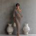 Spring Summer Women's Cotton Linen Long Dress High-End Long Sleeve Elegant And Sophisticated Style_ecoleips.com