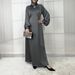 Elegant A-Line Maxi Dress With Lantern Sleeves – Satin Blend Women's Boho Dress (S-XXL) | Ethnic-Inspired & Cross-Border Fashion_ecoleips.com