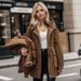 girl Foreign Trade New Women's Detachable Inner Liner Fleece-Lined Thickened Parka Coat Mid-Length Large Fur Collar_ecoleips.com