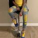 Wish New Street Style Trendy Slim-Fit Light-Colored Ripped Stretch Jeans For Women_ecoleips.com