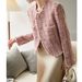 Wool Pink Style Autumn New Tweed High-end Feel 2025 Spring Short Coat Women's Fashion_ecoleips.com