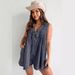 Women's Clothing Summer New Products Street Fashion Sleeveless Short Sleeved Shorts Denim Jumpsuit_ecoleips.com