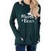 Hot Sale Women's Pocket Sweater Letter Print Loose Crew Neck Long Sleeves_ecoleips.com