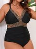 VigoJany 2026 Black Strapped Plus Size Swimwear Women Sexy Push Up Large One Piece Swimsuit Backless Beach Chubby Bathing Suit_ecoleips.com