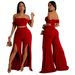 Women's Clothing Casual Suit Tube Top Split Wide Leg Pants_ecoleips.com