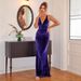 Elegant Backless Mermaid Spaghetti Strap Sequin Evening Dress For Women - Sexy Glamorous Party Gown With V-Neck & Bodycon Fit_ecoleips.com