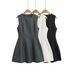 Spring New Models, French Temperament Slim-fitting Sleeveless Waist Thin A-shaped Vest Short Dress_ecoleips.com