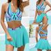 Women’s Clothing new split swimsuit women's conservative skirt bikini fixed version printed swimsuit_ecoleips.com