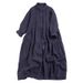 Women's Clothing Autumn New Forest Linen Dress Nine Points Long Sleeves High Waist Big Swing Skirt Loose Comfortable Cardigan Cotton Linen Long Skirt_ecoleips.com