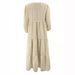 Women's Clothing New Solid Color Sleeve Long Dress_ecoleips.com