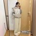girl Gray Winter New Knitted Sleeve Patchwork Design Jacket Hooded Short Loose Thickened Warm Cotton Coat_ecoleips.com