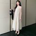 Summer New Korean Fashion 2-Piece Set Lace Hollow Maternity Dress_ecoleips.com