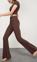 Elasticity Flared Nude Feel High Waist Slimming Hip Lift Wide Leg Outdoor Sports Fitness Yoga Long Pants_ecoleips.com