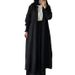 New Muslim Two-Piece For Women, Solid Color, Spring Autumn Sleeve Cardigan Shirt And Long Pants Set_ecoleips.com
