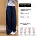 Women's High-Waisted Straight Leg Pants Quick Drying Slimming Loose Fitting American Style Workwear Casual Trousers for Summer_ecoleips.com