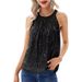 2023 Summer New European And American Style Cross-Border Solid Color Halter Neck Women's Feel Slightly Stretchy_ecoleips.com