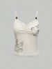 European American Style Women's Camisole Lace Trim Leopard Print Color Block Patchwork Slim Vest Y2K Sexy Hot Girl Inner Layer Top_ecoleips.com