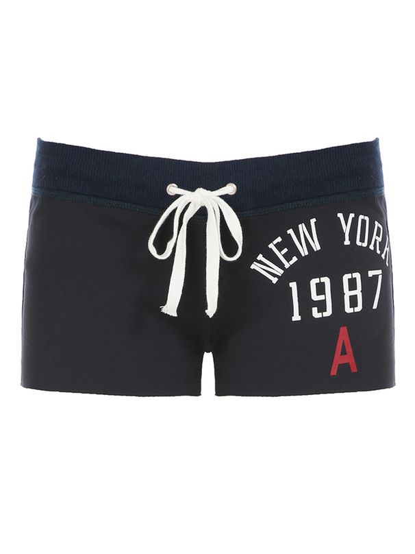 Low Waist Lace-up Color Block Printed Casual Shorts Summer American Fashion Hot Girl Sports Style Three-quarter Pants_ecoleips.com