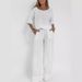 European And American Summer New Women's Casual Loose Solid Color Short Sleeve Cotton_ecoleips.com