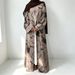 Modest Abaya Dress/Muslim Dress Women Fashion Four Way Stretch Printed Cardigan Muslim Style_ecoleips.com