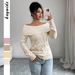 Elegant Solid-Color Knit Sweater For Women – Soft Long Sleeve Pullover, Loose Fit & Wrinkle-Resistant (K2548080)_ecoleips.com