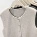One-piece Drop-ship Single-breasted Knitted Cardigan Women, Soft Cozy Vest, Simple Top For Spring, Autumn, And Winter,_ecoleips.com