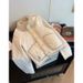 girl Korean Style Embroidered Bear Quilted Jacket For Women, New Autumn Winter Coat With Patchwork And Turn-down Collar,_ecoleips.com