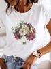 European And American Cross-border Foreign Trade Women's Clothing, Simple Heart-printed Round-neck Short-sleeve T-shirt_ecoleips.com