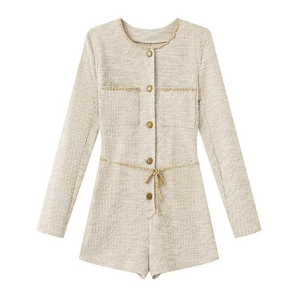 French-Inspired Jumpsuit For Women, Elegant Stretch High-Waist Palazzo Pants, Long Sleeve Bodycon Romper (XS-L)_ecoleips.com