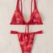 New Style Sexy Lace-Up Printed Bikini Fashion Two Piece Swimsuit Women's Clothing_ecoleips.com