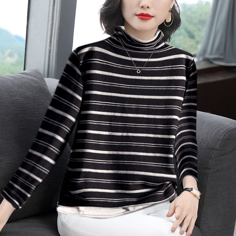 For Autumn And Winter, This Slimming, High-Necked Women's Long-Sleeved T-Shirt Made Of Premium Wool Fabric Offers A Styl_ecoleips.com