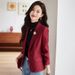 Red Women's Petite Fit Suit Jacket High End Autumn Winter Collection Goddess Style For Spring_ecoleips.com