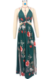 290 European And American Foreign Trade Women's Plus Size Loose Mid-Length Strap French Style Printed Long Dress_ecoleips.com
