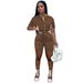 Women's Clothing Fashion Casual Baseball Jacket Cardigan Two Piece Suit_ecoleips.com