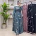 Muslim Dress Elegant Slim Waist Long Sleeve Dress For Women Print Fashion Design Autumn New Arrival_ecoleips.com
