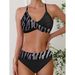 Large Size Printed Bikini Women's Sports Swimsuit Split Design For Summer Vacation_ecoleips.com