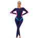 Women's Clothing New Color Matching One Piece Muslim Swimsuit For Women Long Sleeved Trousers Conservative Full Surround Zipper Swimsuit_ecoleips.com