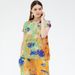 Pleated 2025 Summer New Printed Fashion Loose Top Versatile Wide-Leg Harem Pants Two-Piece Set For Women_ecoleips.com