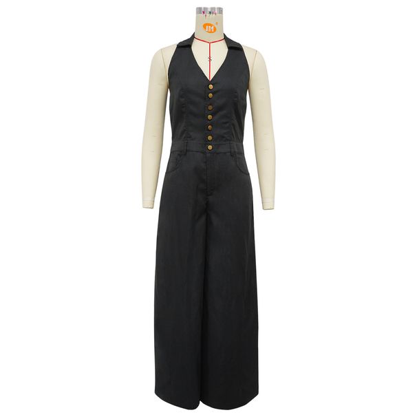K Fashion Women's Pocket Sleeveless Backless Casual Jumpsuit_ecoleips.com