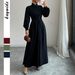 Diyun European And American Simple Elegant High-end Long-sleeved Long Dress Women's Clothing 2025 Autumn/Winter_ecoleips.com