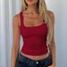 Y2k Stretch Knit Crop Top For Women – Slim Fit Basic Tee (Black, Sage Green, Sky Blue, White, Yellow, Wine Red, Khaki, Red, Brown, Pink, Navy)_ecoleips.com
