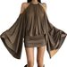 Aria Basics Aria Basics 2026 European And American Hot Girl Style Sexy Off-shoulder Backless Asymmetrical Design Short Dress With Loose Bat_ecoleips.com