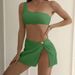 Fashionable High-Waisted Slit Bikini Skirt Three Piece Set For Women Sexy Hot Girl Personalized Swimwear_ecoleips.com