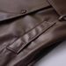 Elegant Trench Coat For Women – Slim Fit Long Faux Leather Windbreaker (Burgundy/Dark Brown, S-L)_ecoleips.com