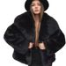Stylish Women's Faux Fur Coat, Oversized Lapel, Fox Fur Texture Jacket, Available In Multiple Colors, Fluffy And Soft._ecoleips.com