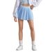 High-Waisted Slimming Yoga Mini Skirt For Women Elastic Anti-Exposure Tennis Skirt Casual Outerwear With Lined Pockets_ecoleips.com