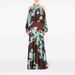 Women's Off-Shoulder Raglan Sleeve Dress Large Swing Slit Print Celebrity Style Temperament Holiday_ecoleips.com