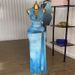 Summer Sleeveless Halter Neck Backless Tank Top With Tie-Dye Print Skirt 2-Piece Outfit Set, Flowy Beach Coverup_ecoleips.com